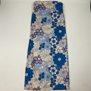 Zara Strapless Floral Midi Dress Size M Pink‎ Resort Romantic Style Vacation